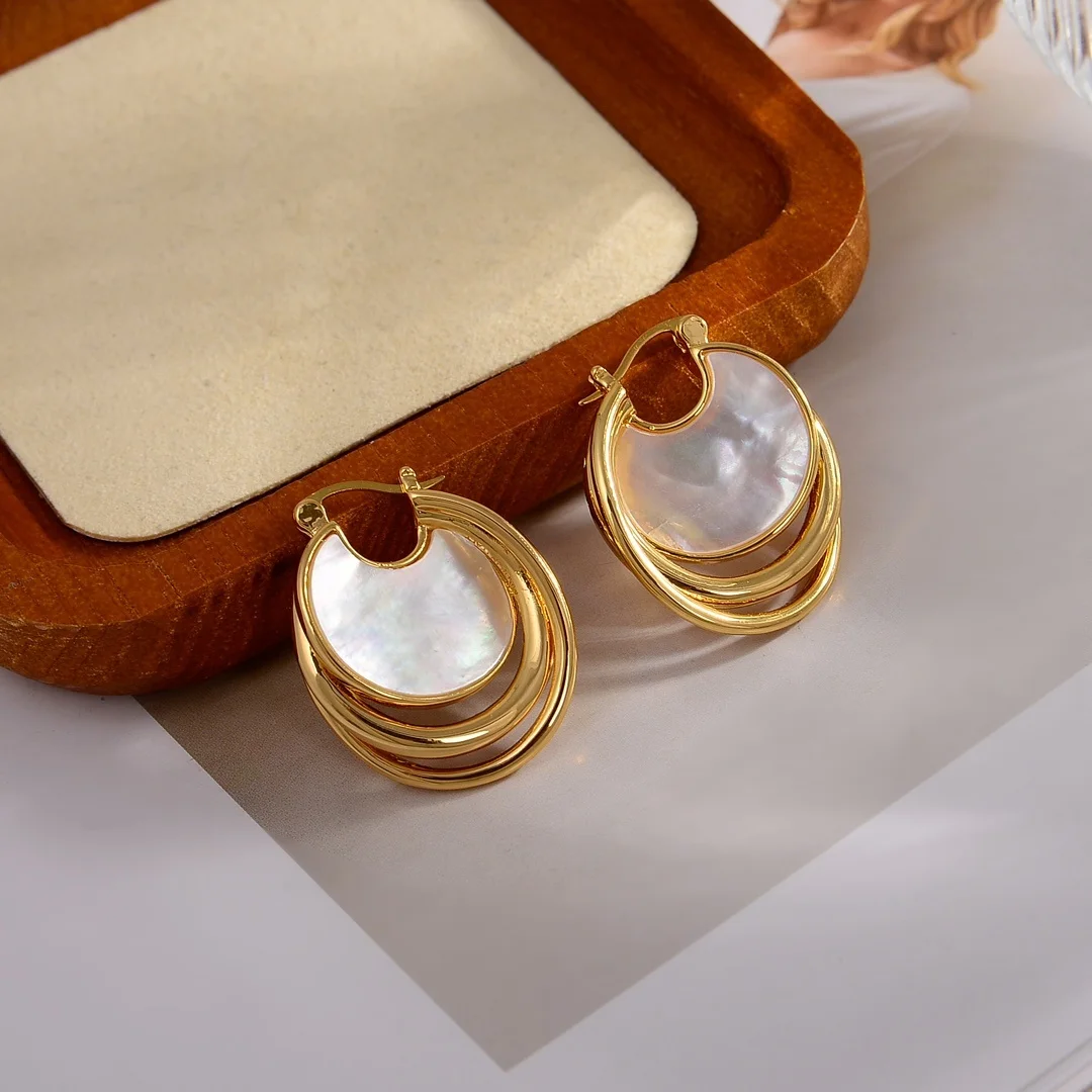 Sculpted Triple Hoop Earrings