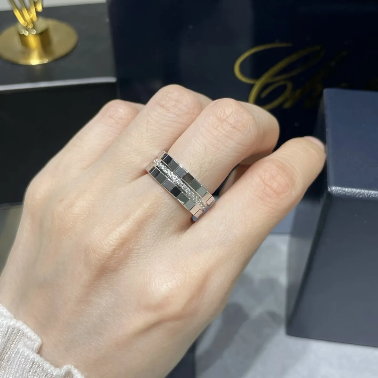Layered Silver-Tone Band Ring