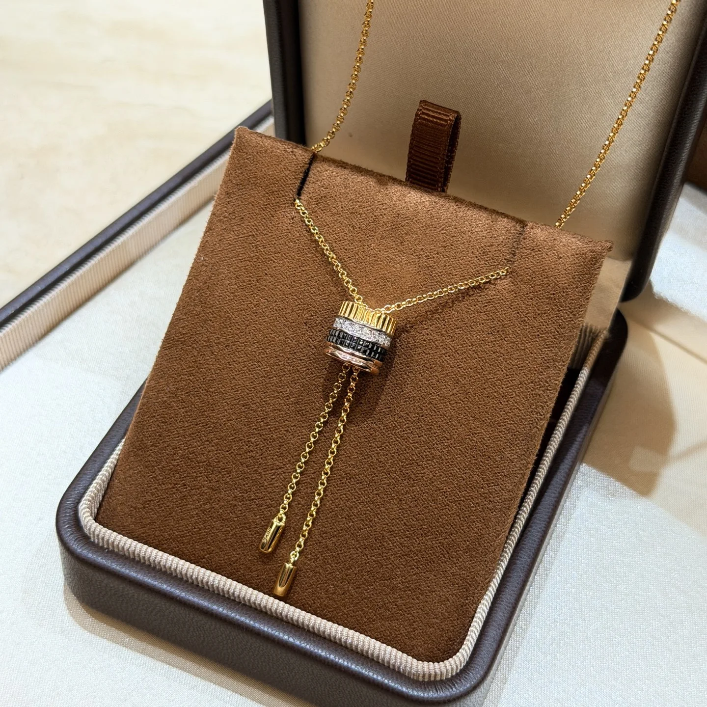 Two-Tone Tassel Pendant Necklace - View 2